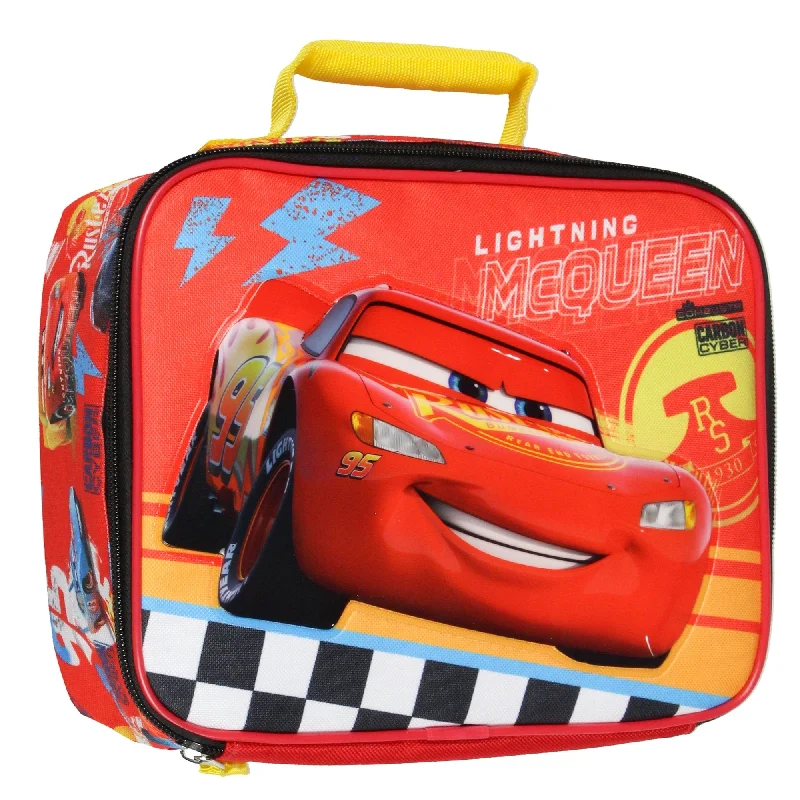 Disney Cars Lightning McQueen Lunch Box Carbon Cyber Kids Insulated Lunch Bag - One Size Fits Most