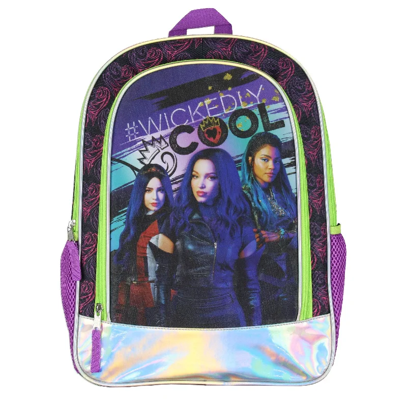 Disney Descendants Backpack Wickedly Cool Mal Uma Evie School Travel Backpack - One Size