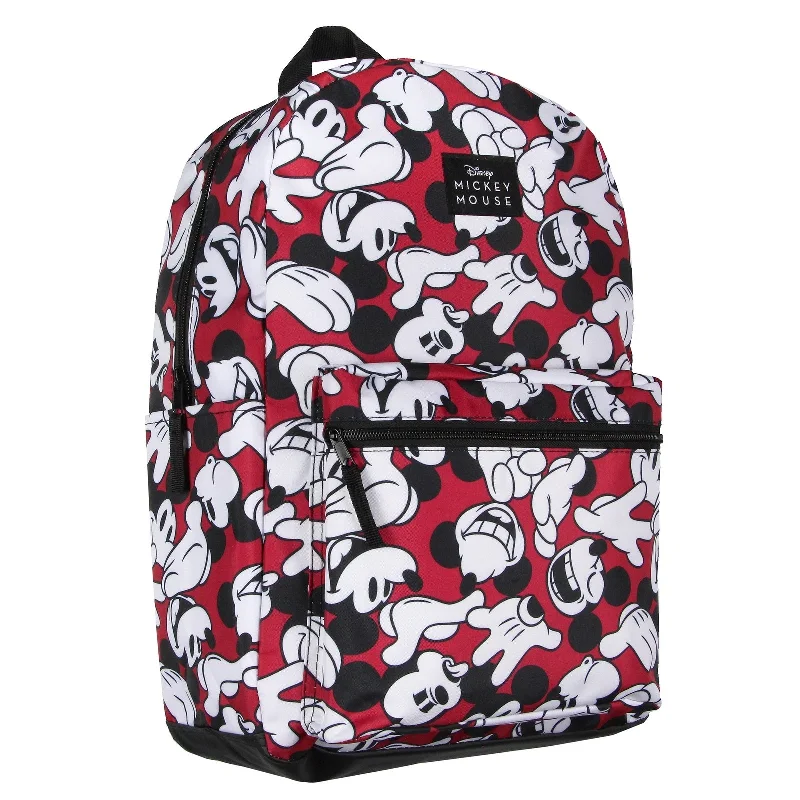 Disney Mickey Mouse Backpack Vintage Character Sublimated Laptop Travel Backpack - One Size