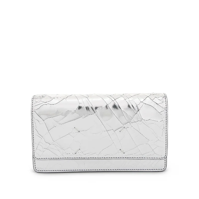 Four Stitches Wallet in Silver/Grey