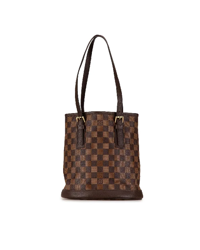 Bucket Bag with Geometric Print in Multicolor for a Contemporary and Eye - Catching AppealDamier Ebene Canvas Shoulder Bag