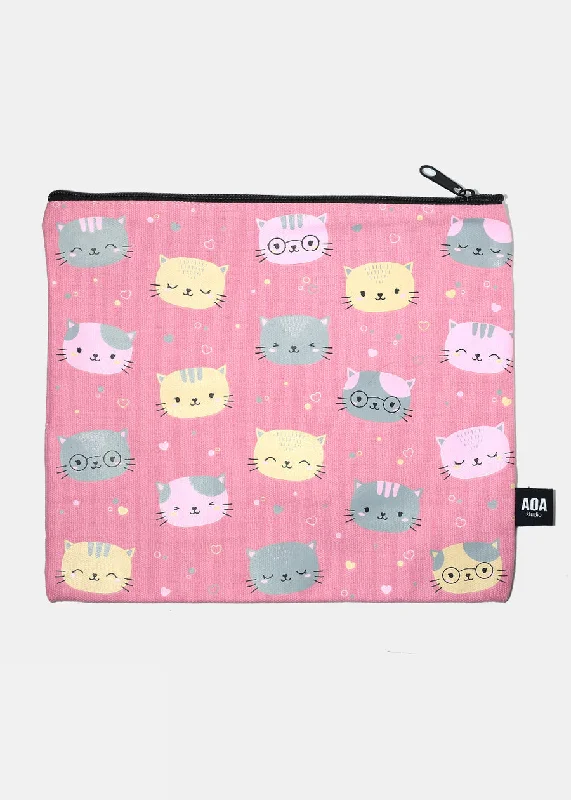 A+ Large Canvas Bag - Cats