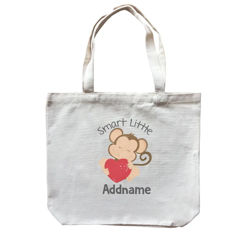 Animal Hearts Smart Little Monkey Addname Canvas Bag