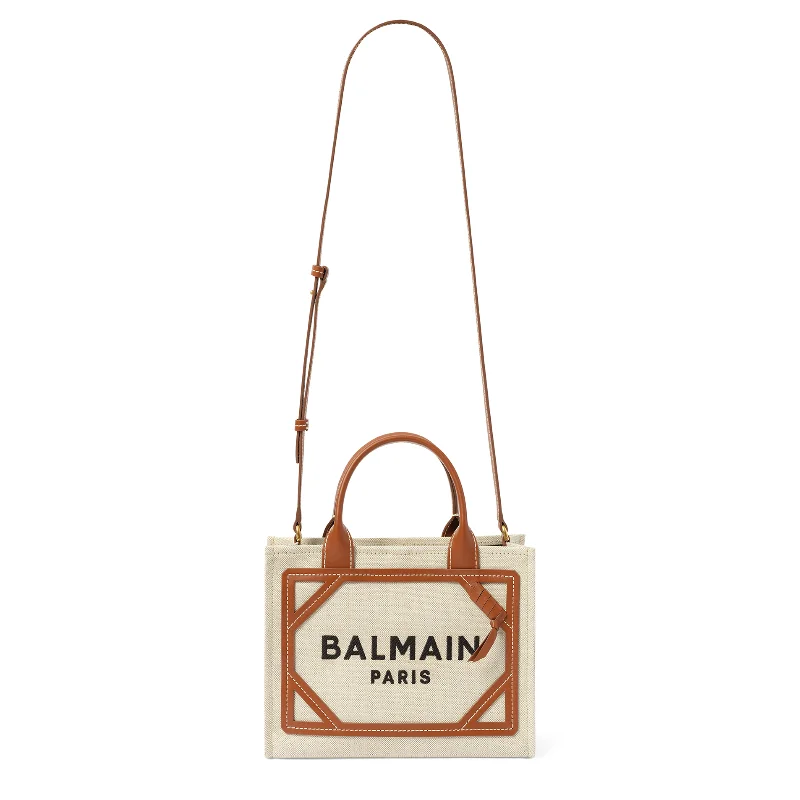 PVC Bucket Bag in Clear with Glitter Accents for a Fun and Edgy StyleB-Army Small Canvas  Shopper Bag in Natural/Brown