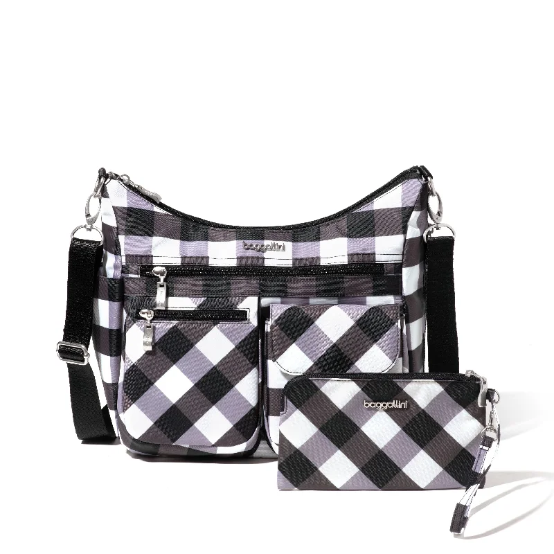 black white gingham