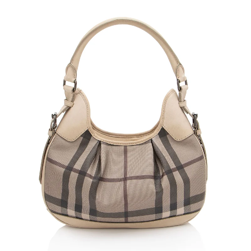 Burberry Smoke Check Brooklyn Hobo