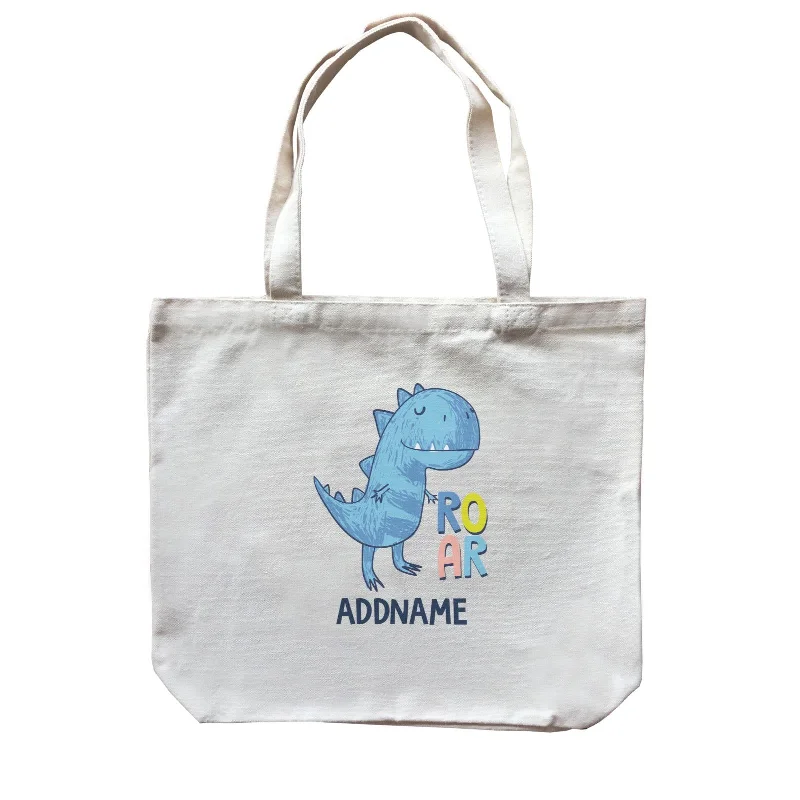 Cool Vibrant Series Roar Dinosaur Addname Canvas Bag