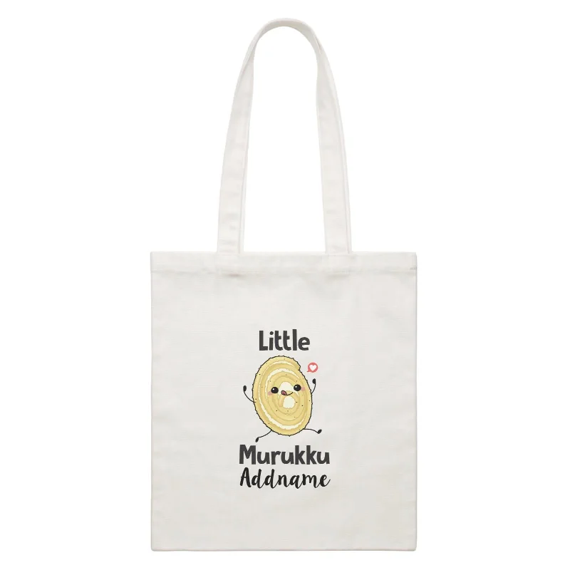 Deepavali Cute Little Murukku Addname White Canvas Bag