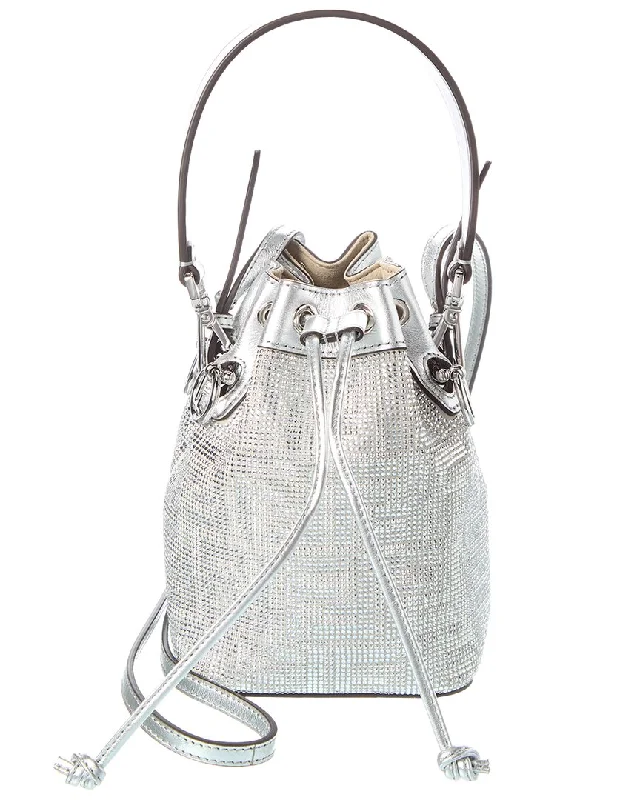 Women's Printed Bucket Bag in Floral Patterns for a Spring - Themed Day at the ParkFENDI Mon Tresor Mini Leather Bucket Bag