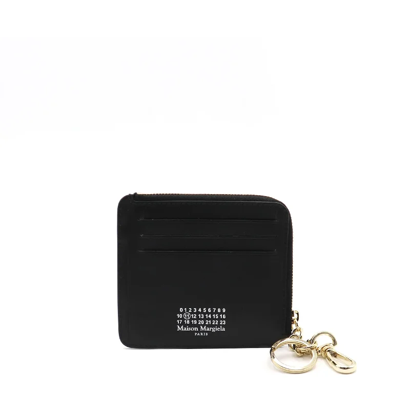 Four Stitch Key Chain Wallet in Black