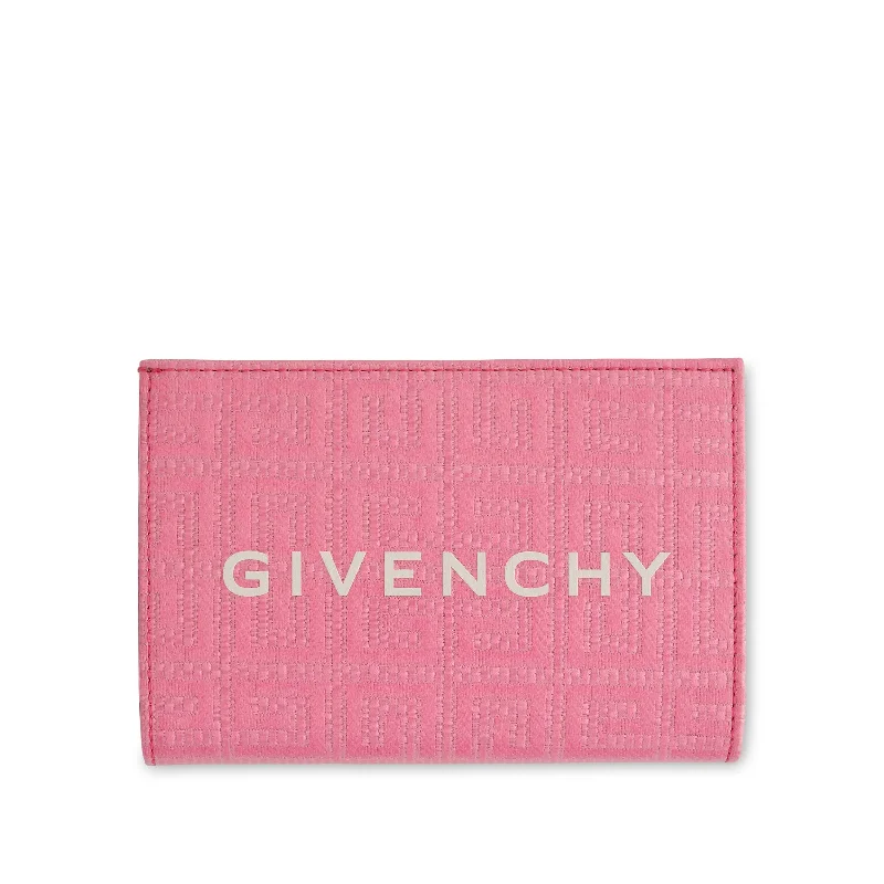 G Cut Bifold Wallet in 4G Coated Canvas in Bright Pink