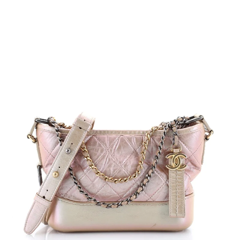 Gabrielle Hobo Quilted Iridescent Aged Calfskin Small