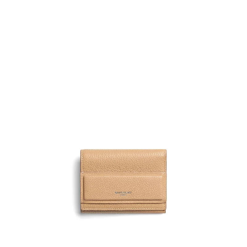 Horizon 3 Fold Wallet in Beige