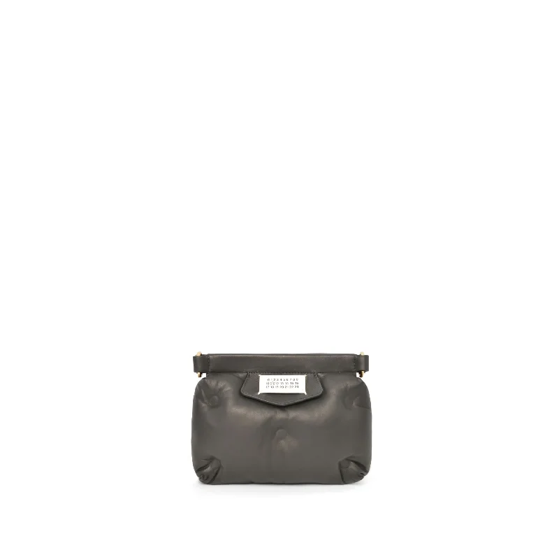 Leather - Trimmed Denim Crossbody Bag in Blue for a Vintage - Inspired LookMini Glam Slam Red Carpet Crossbody Bag in Black