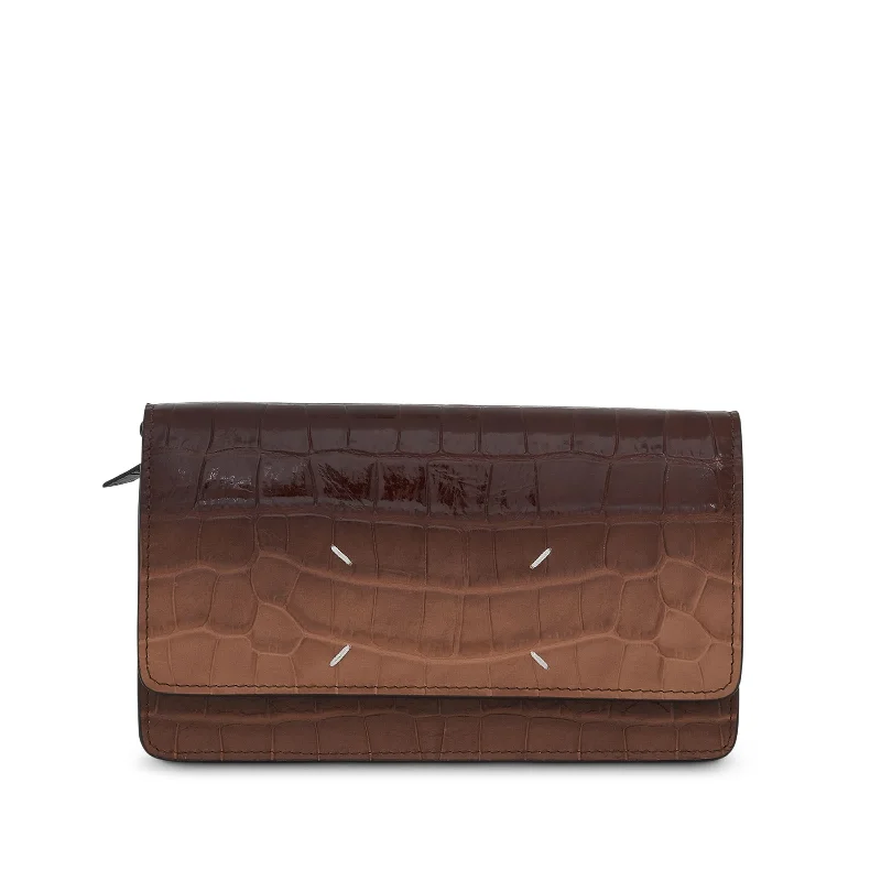 Large Chain Wallet In Cognac