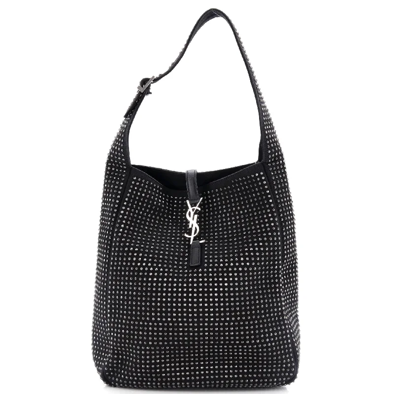 Le 5 a 7 Supple Hobo Studded Canvas Medium