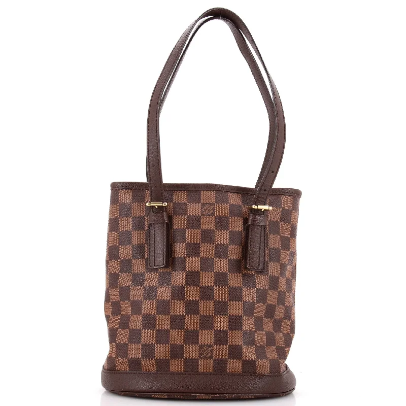 Women's Bucket Bag with Magnetic Closure in Purple for Easy AccessMarais Bucket Bag Damier