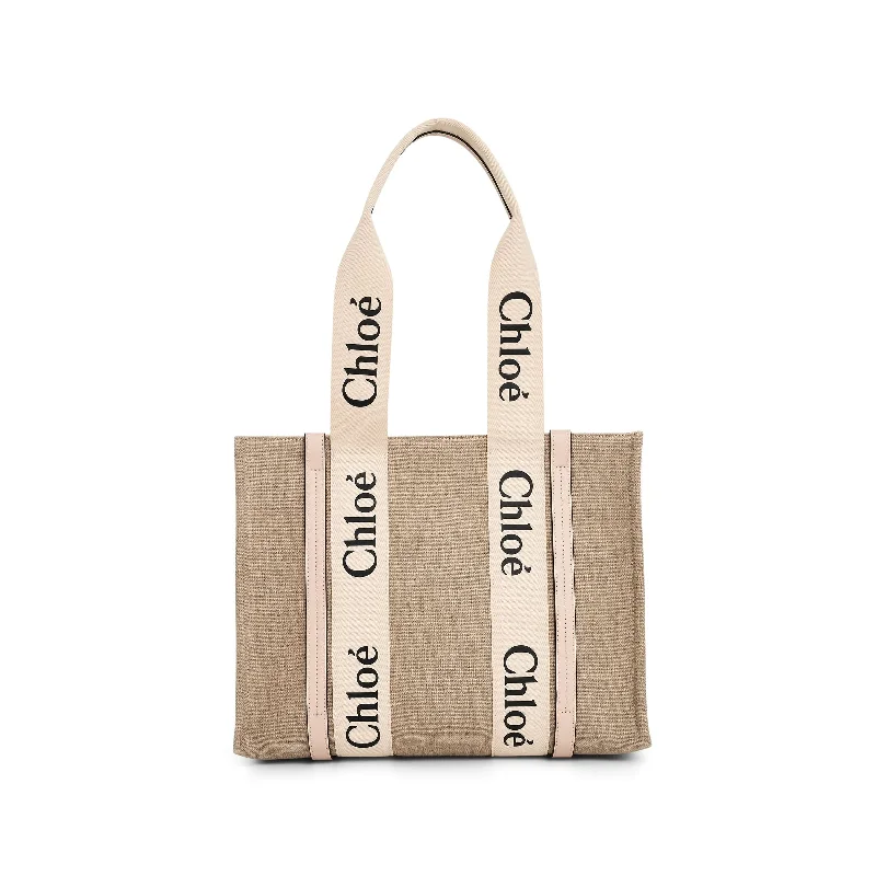 Tote Bag with RFID - Blocking Pocket in Black for Protecting Your Cards and InformationMedium Woody Tote Bag in Cement Pink