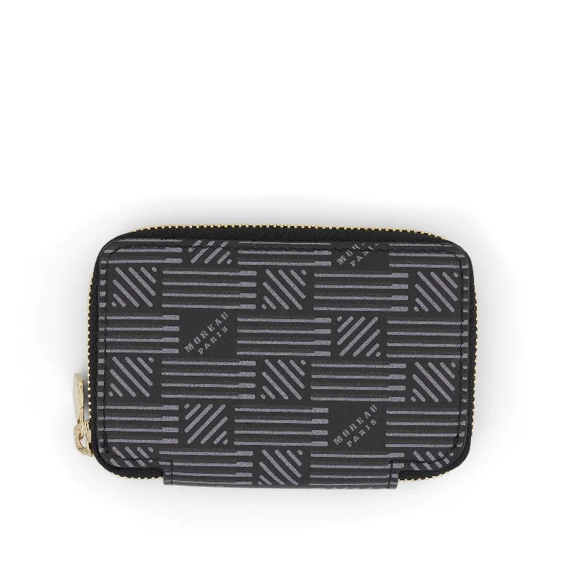 Mini Zip Wallet in Black