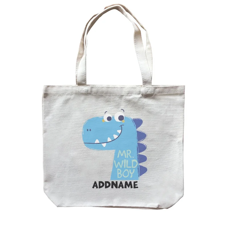 Mr Wild Boy Dinosaur Addname Bag Canvas Bag