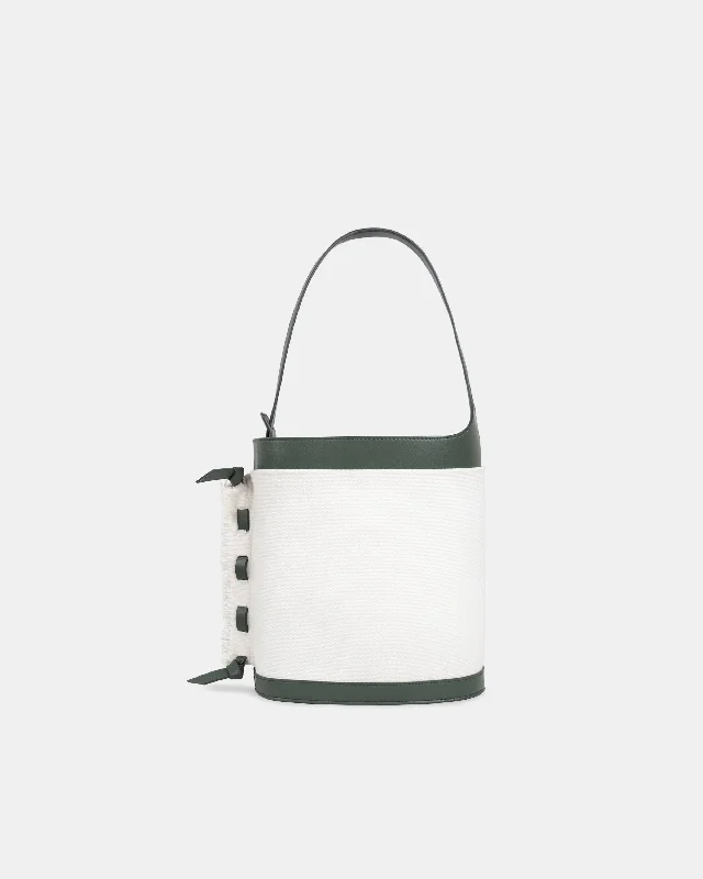 Faux Fur - Lined Bucket Bag in White for a Cozy Winter AccessoryNori Bucket – THYME