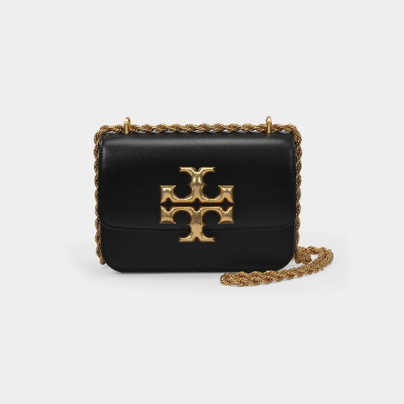 Eleanor Small Hobo Bag - Tory Burch -  Black - Leather