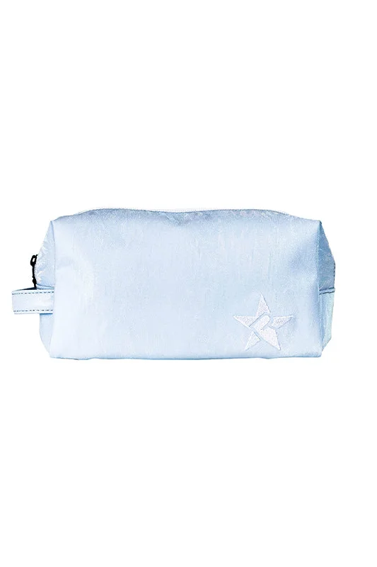 Shimmer in Cloud Rebel Makeup Bag with White Zipper