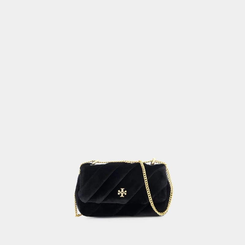 Kira Mini Flap Shoulder Bag - Tory Burch - Cotton - Black