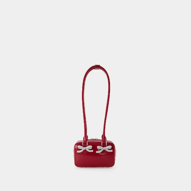 Leather Shoulder Bag - SELF PORTRAIT - Leather - Burgundy