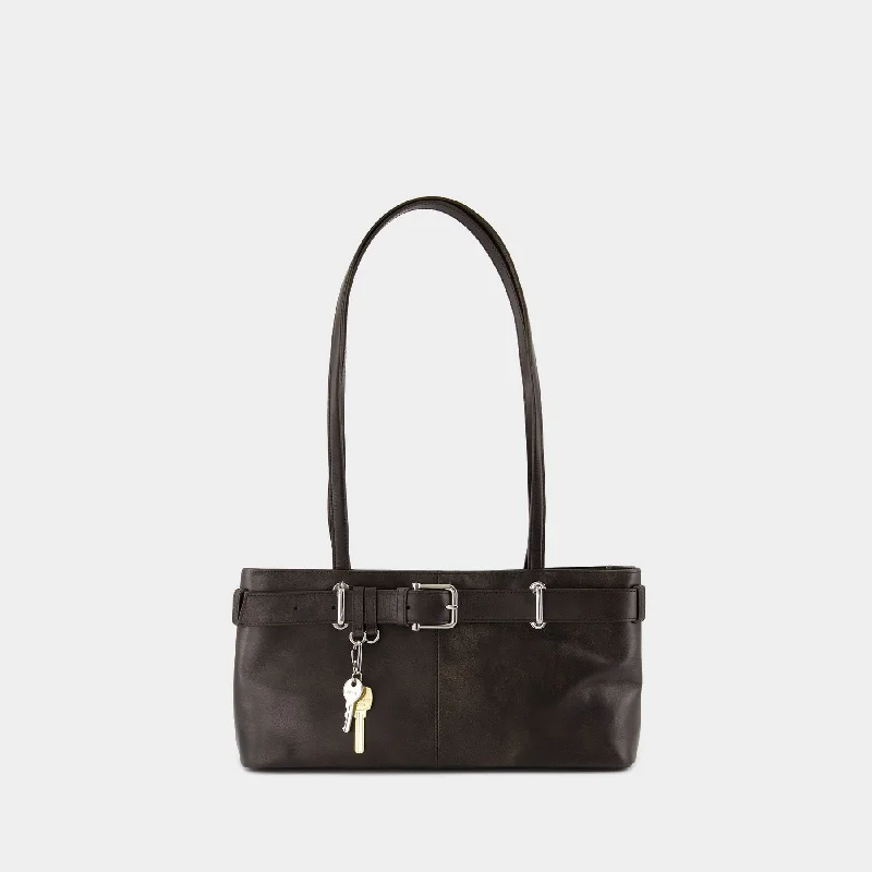 Shoulder Brocle Shoulder Bag - Osoi - Leather - Brown