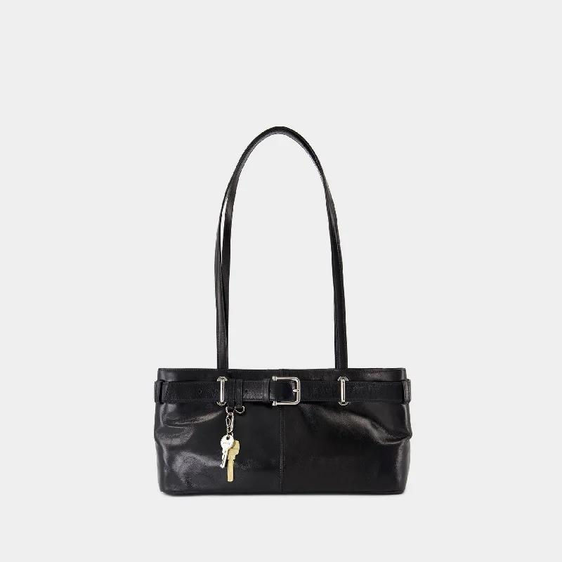 Shoulder Brocle Shoulder Bag - Osoi - Leather - Black