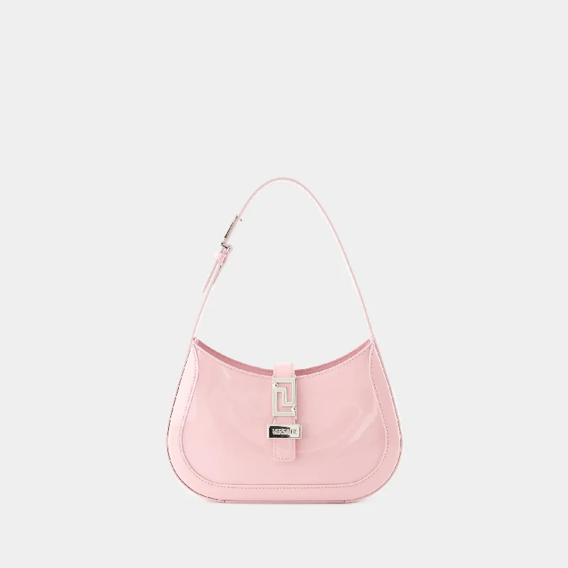 Small Hobo Shoulder Bag - Versace - Leather - Pink