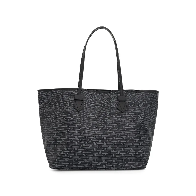 Women's Tote Bag with Inner Compartments in Gray for Organizing Everyday EssentialsSaint Tropez Tote GM in Black/Milk