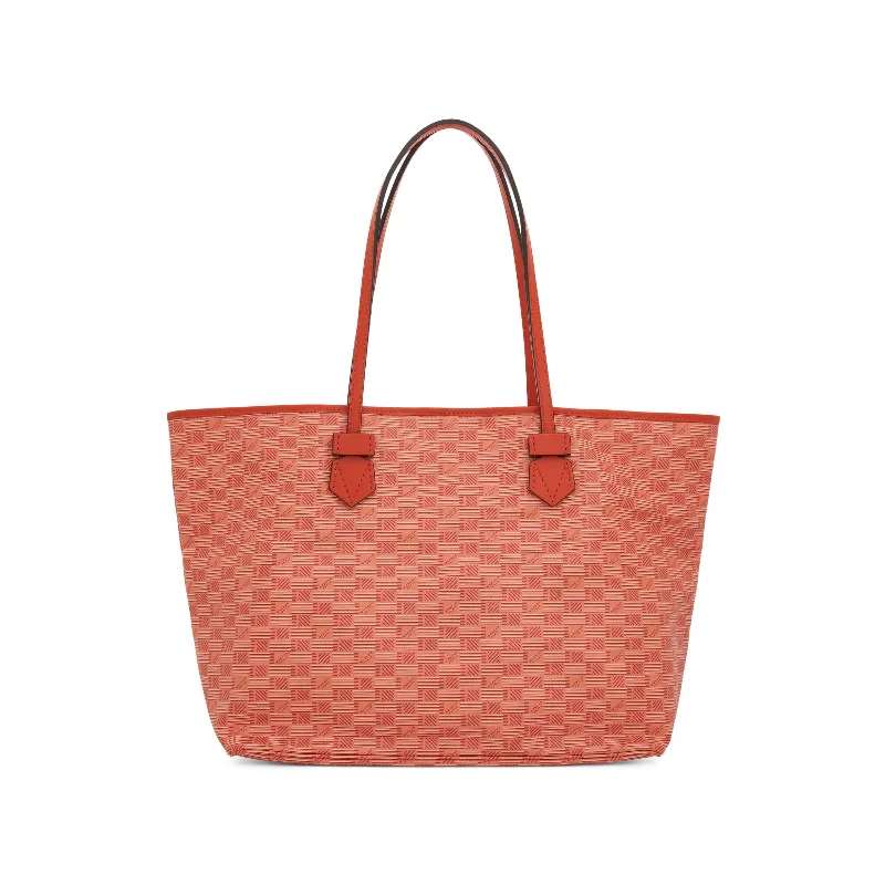 Linen Tote Bag in Natural Beige with Braided Details for a Rustic Summer EnsembleSaint Tropez Tote GM in Orange