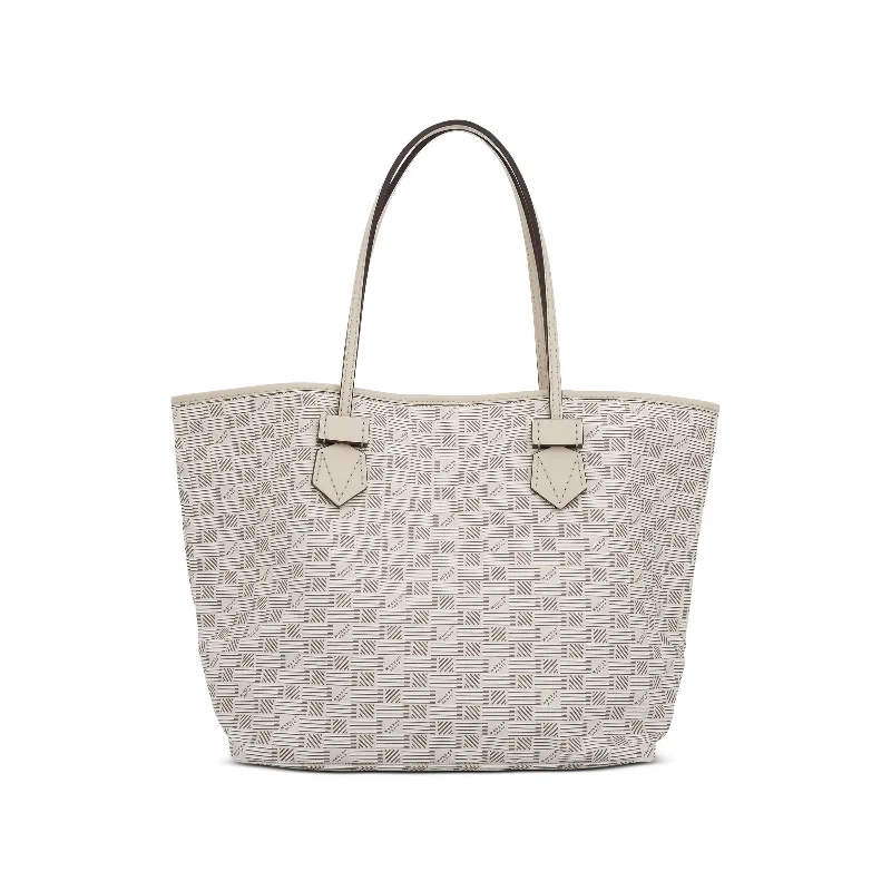 Embroidered Tote Bag in Beige with Floral Motifs for a Boho - Chic VibeSaint Tropez Tote MM in Champagne