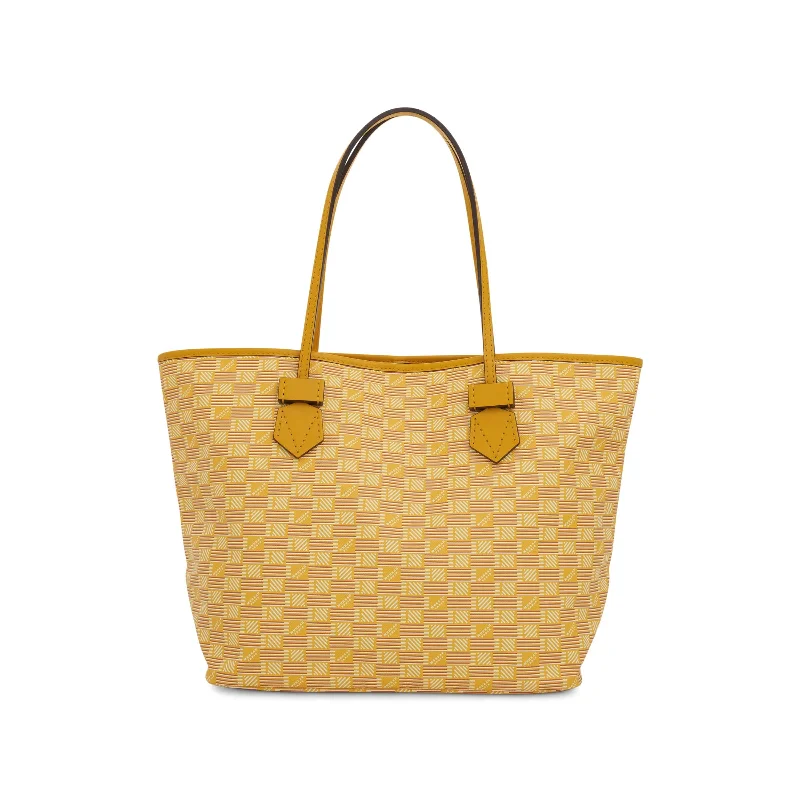 Embroidered Tote Bag in Beige with Floral Motifs for a Boho - Chic VibeSaint Tropez Tote MM in Yellow