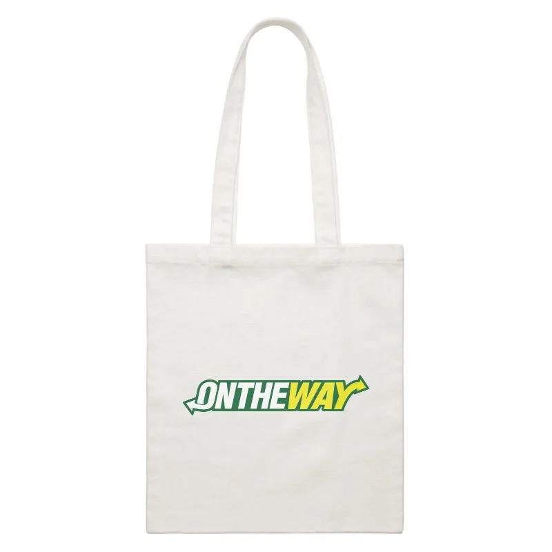 Slang Statement On The Way Accessories White Canvas Bag