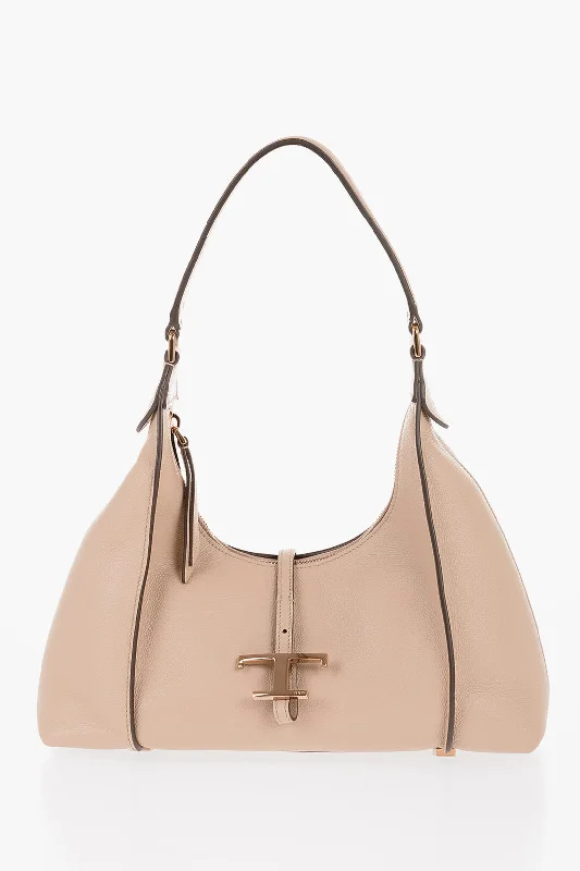 Tod's Solid Color Leather Hobo Bag