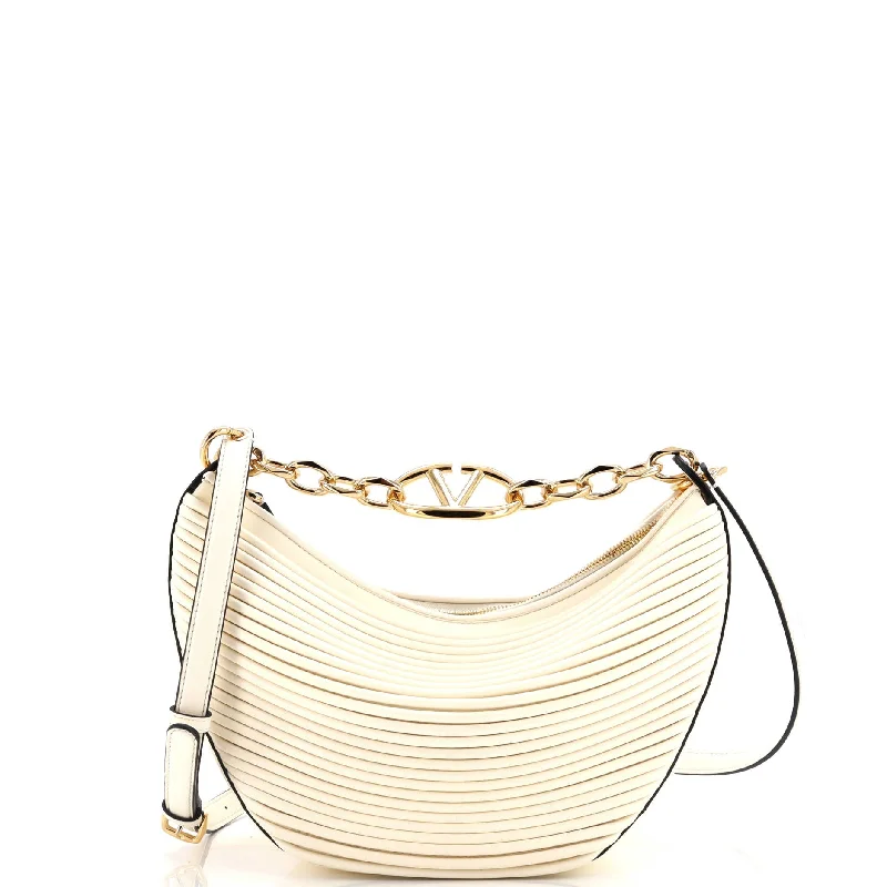 Vlogo Moon Hobo Pleated Leather Small