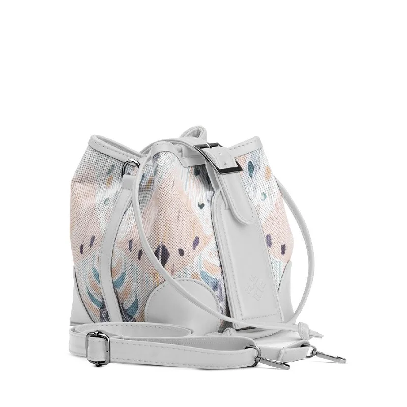 Women's Bucket Bag with Magnetic Closure in Purple for Easy AccessWhite Bucket Bags Tranquilla