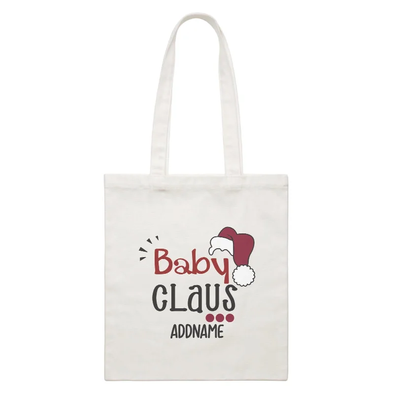 Xmas Baby Claus with Santa Hat Canvas Bag