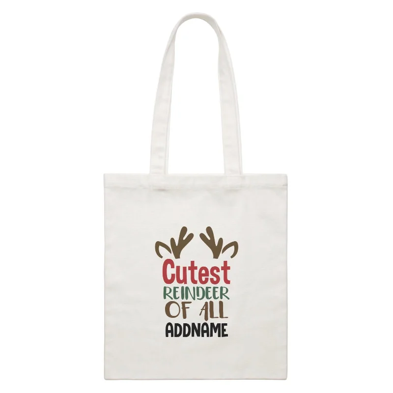 Xmas Cutest Reindeer of All Canvas Bag