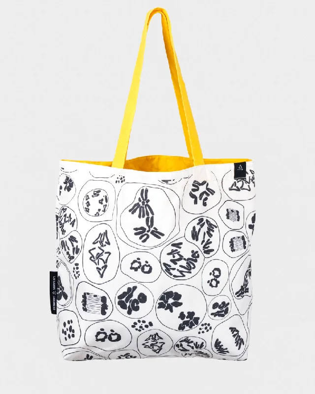 Faux Fur - Trimmed Tote Bag in White for a Cozy Winter LookCell Biology: Meiosis Canvas Shoulder Tote