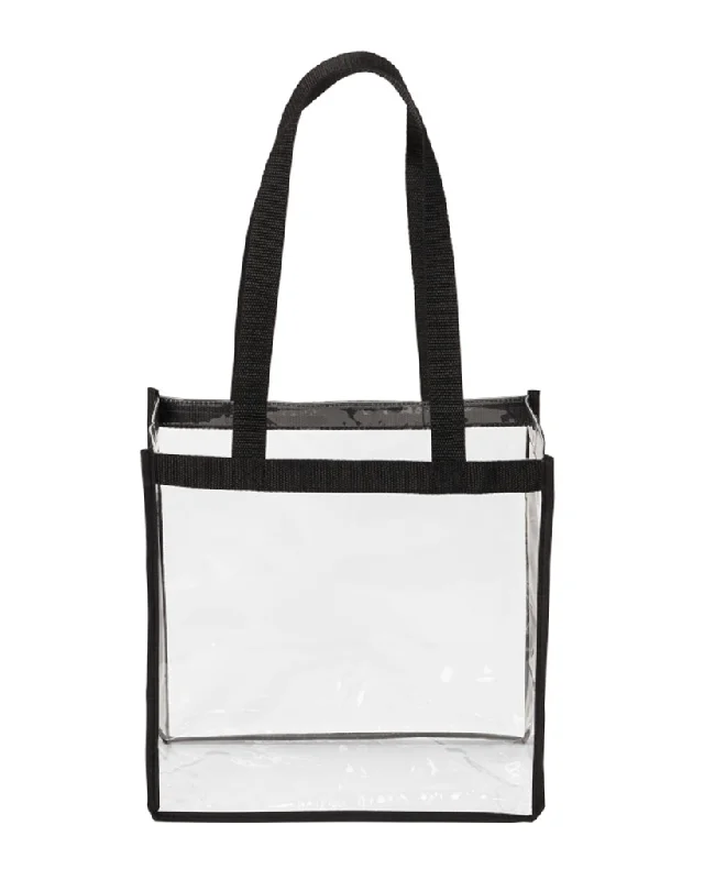 Women's Tote Bag with Zipper Closure in Red for Secure StorageCloseout Stadium Approved Clear PVC Tote Bags