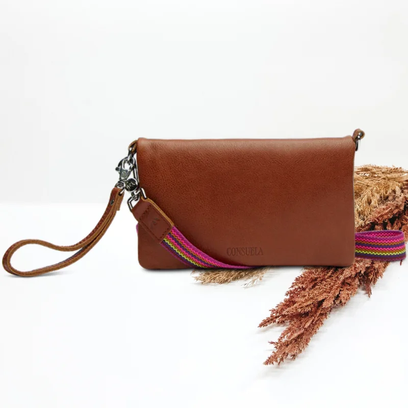 Large Faux Leather Crossbody Bag in Brown with Tassel Details for Casual TravelConsuela | Brandy Uptown Crossbody Bag