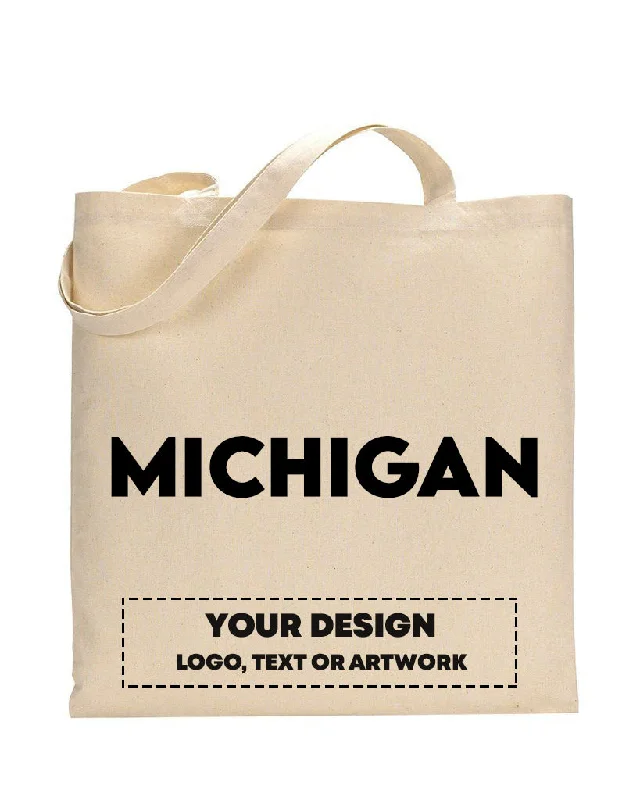 Oversized Jute Tote Bag in Natural Color with Rope Handles for a Beach VacationMichigan Tote Bag - State Tote Bags