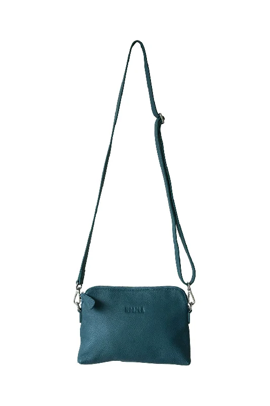 Women's Crossbody Bag with Multiple Compartments in Gray for Organized Daily UseTeal Mini Crossbody Slouch