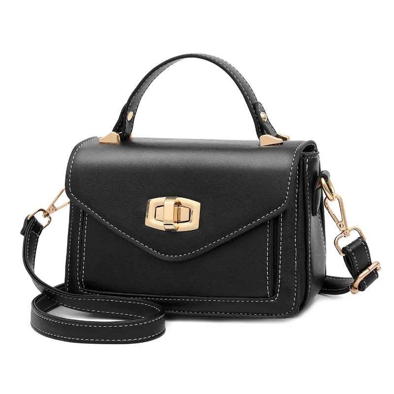 2022 Fashion commuting all-match leather women handbags twist buckle cross-body bag shoulder bag woman bags handbags