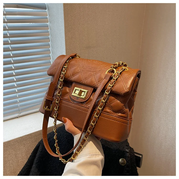 2022 Vegan Leather Ladies Hand Bags Custom Logo Chains Shoulder Handbags for Women Luxury Wholesale Vendor