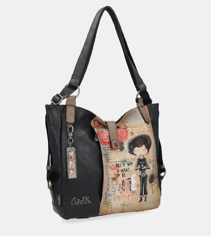 City Art hobo bag-backpack